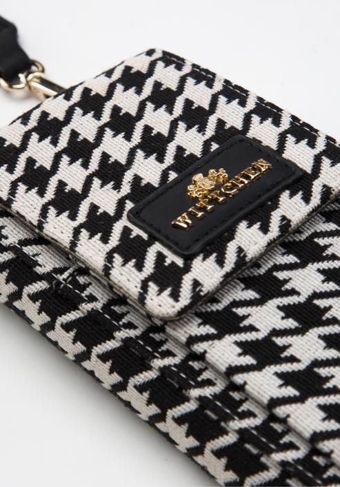 Gemusterte Minihandtasche für Damen, weiß-schwarz, 97-2E-506-X3, Bild 6
