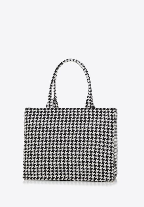 Große Shopper-Tasche mit Muster, weiß-schwarz, 97-4E-502-X6, Bild 2