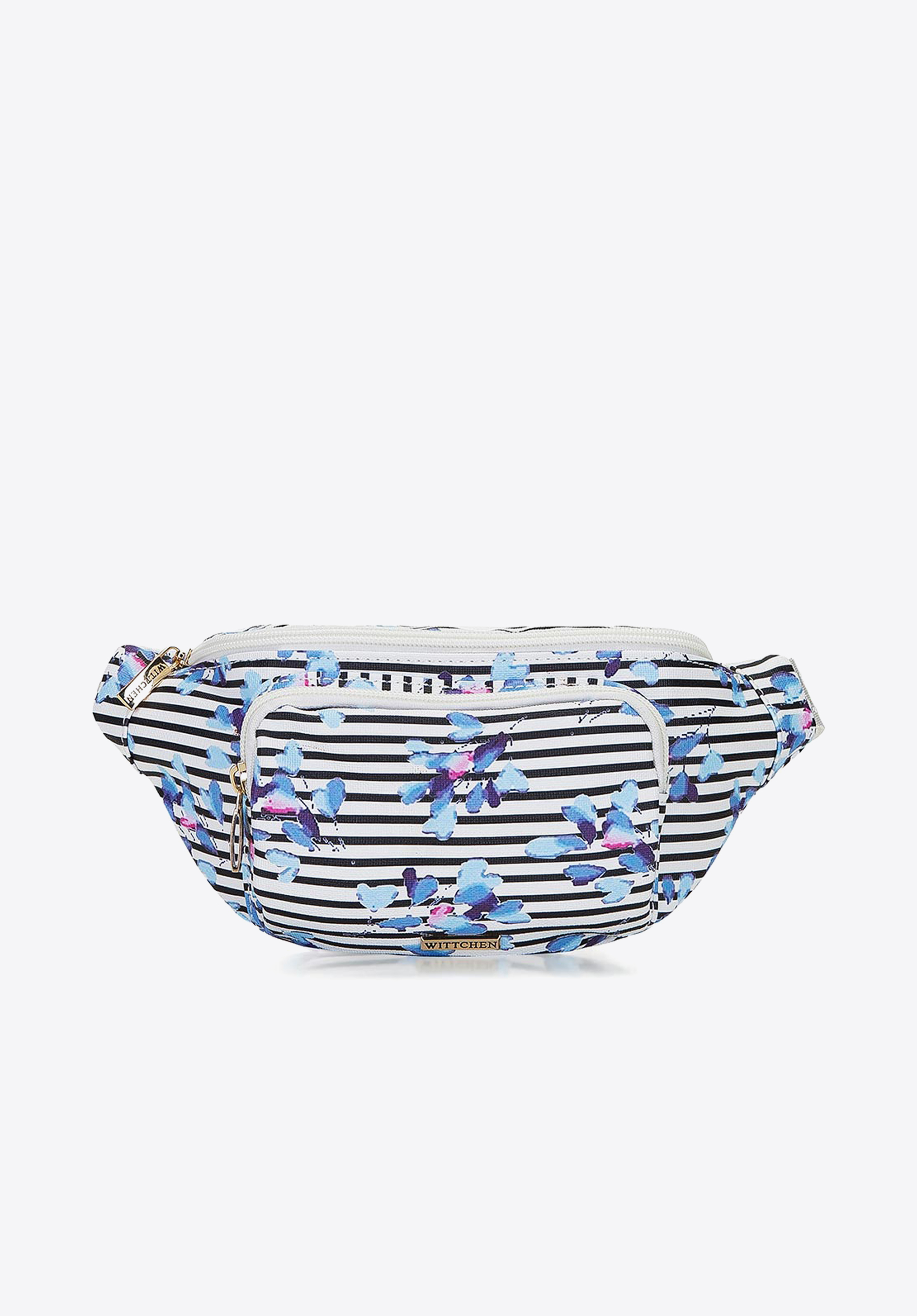 GÜRTELTASCHE FÜR DAMEN AUS KUNSTLEDER, weiß-schwarz, 92-4Y-307-X7, Bild 1