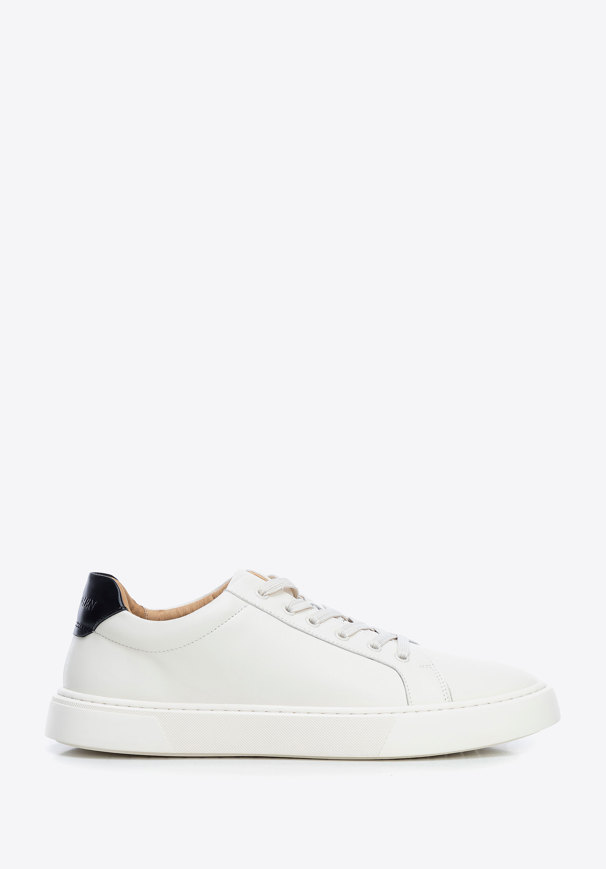 Zweifarbige Herren-Sneakers aus Leder, weiß-schwarz, 100-M-700-1-40, Bild 1