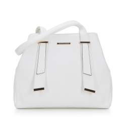 Shopper-Tasche aus Ökoleder, weiß, 94-4Y-412-0, Bild 1