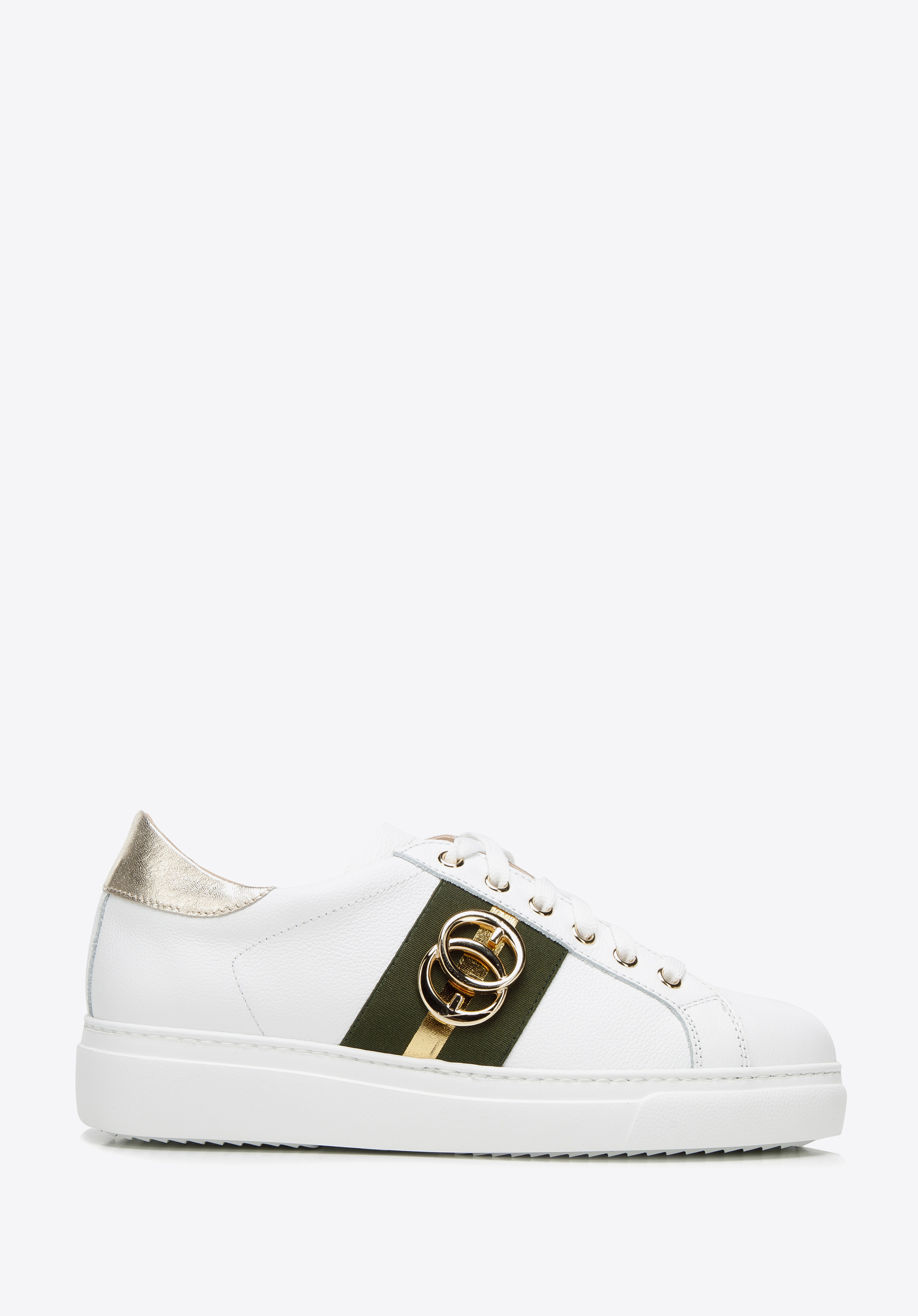 Sneakers für Damen aus Leder mit Schnallen