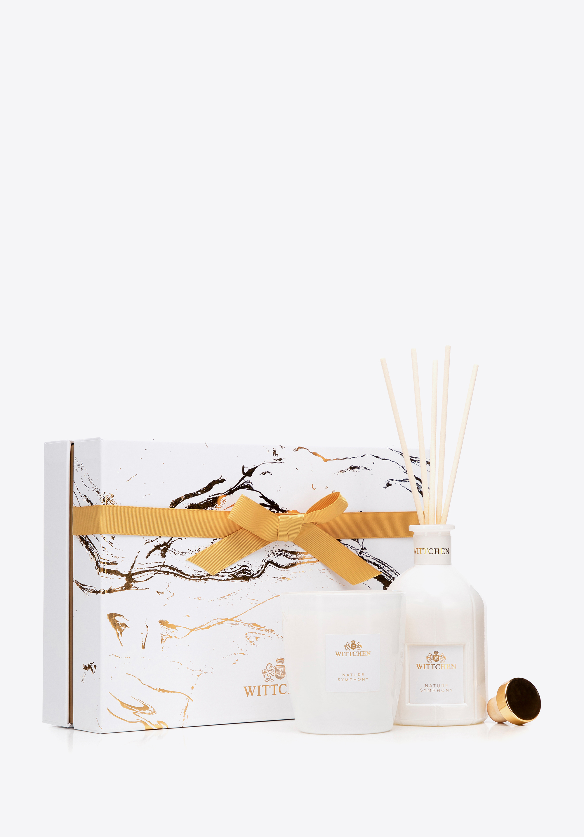 Sojakerze und Diffusor-Set Gold Promise
