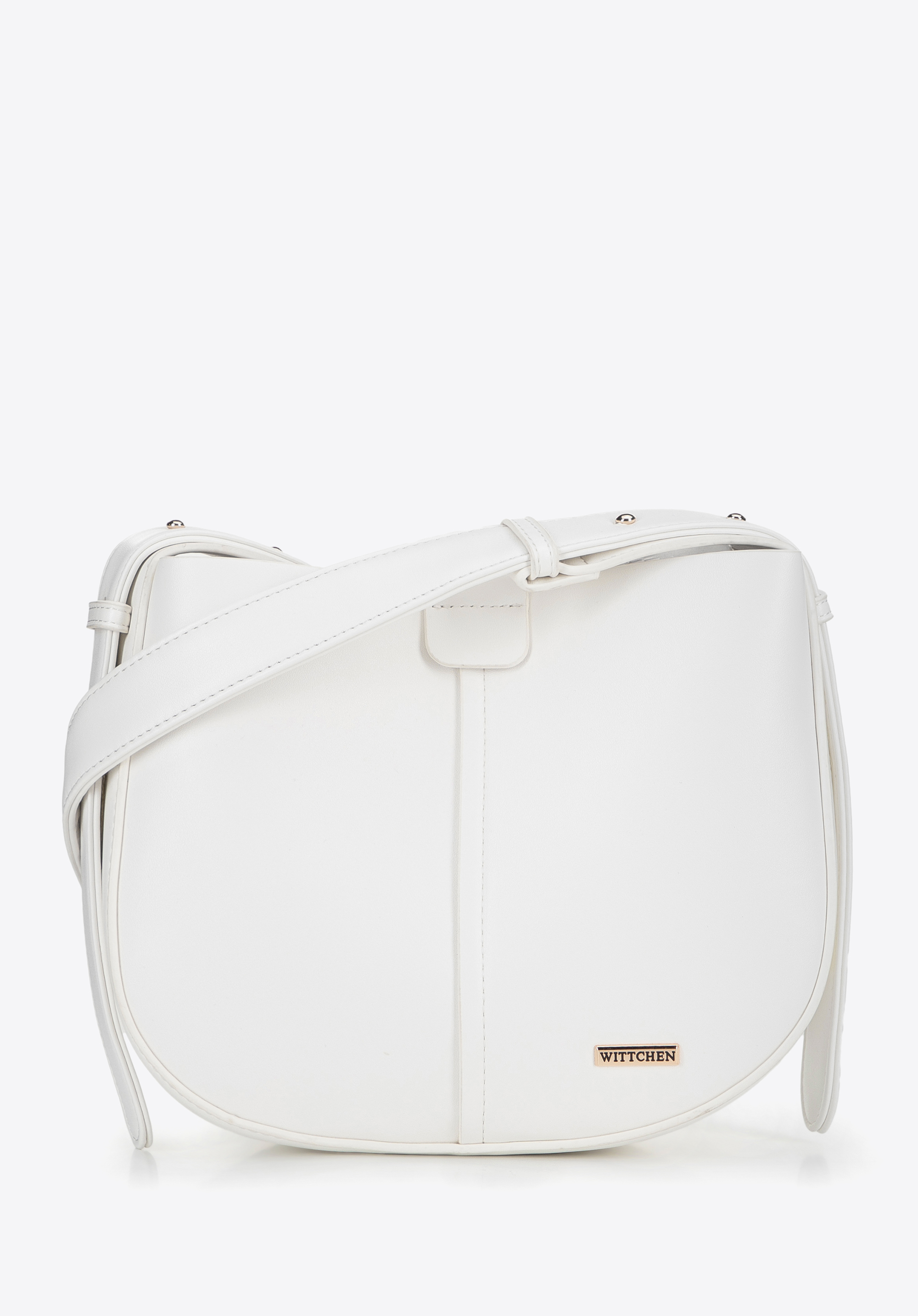 Umhängetasche aus Öko-Leder für Damen, weiß, 100-4Y-213-9, Bild 1
