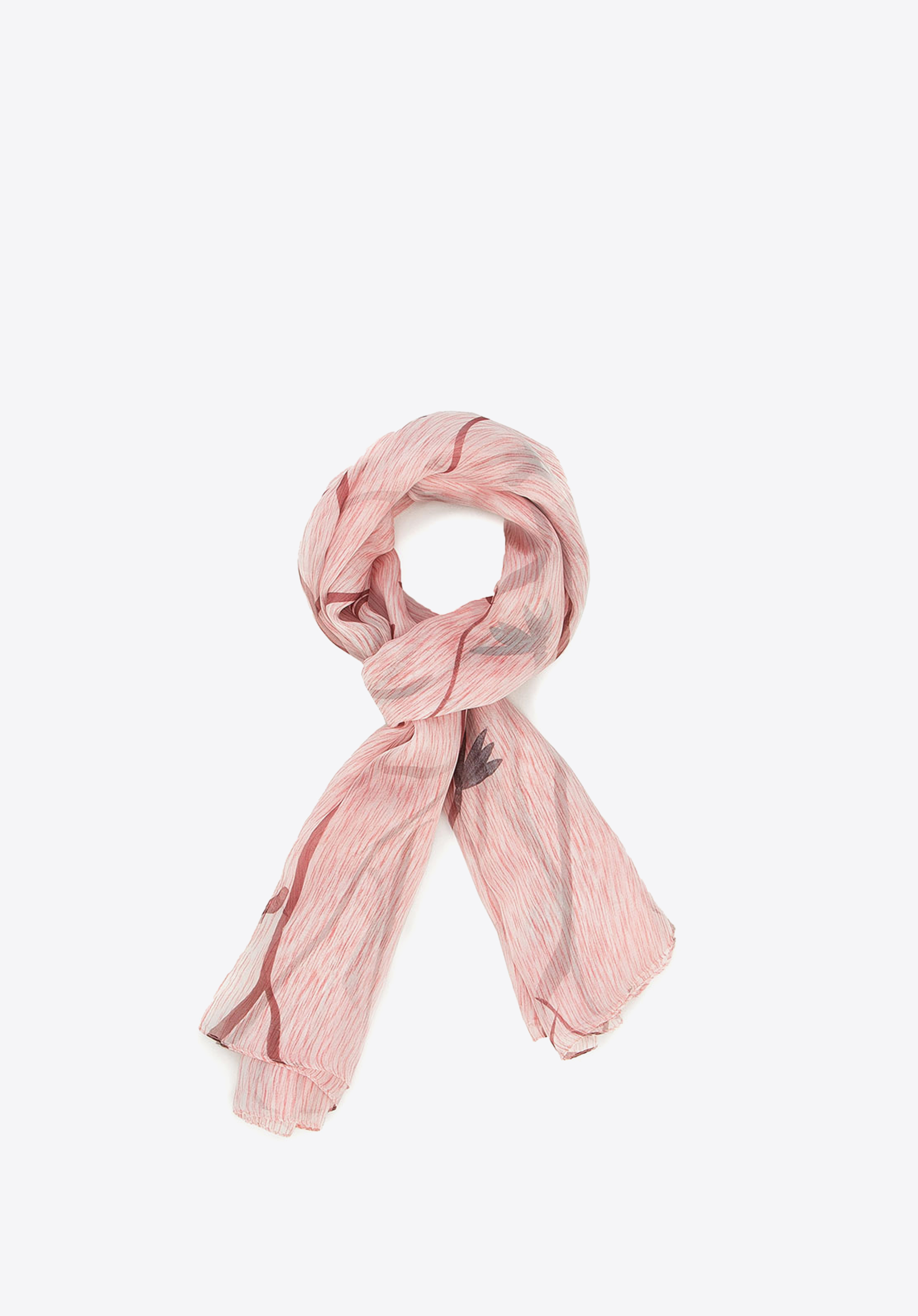 Damen-Seidenschal, weß-rosa, 90-7D-S40-X2, Bild 1