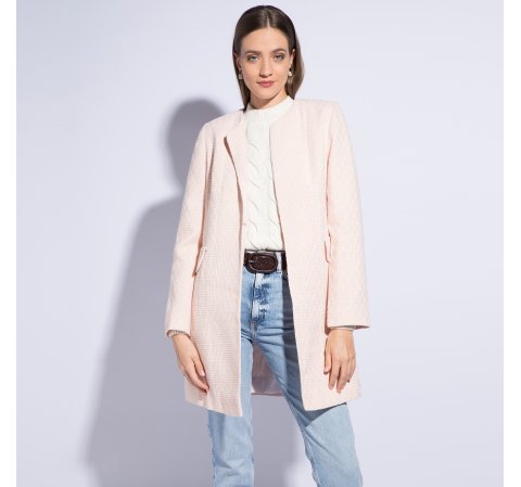 Női kabát, white-pink, 86-9W-105-9-L, Fénykép 1