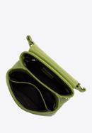 Dámská malá dvoukomorová kožená kabelka, zelená, 98-4E-621-1, Obrázek 3
