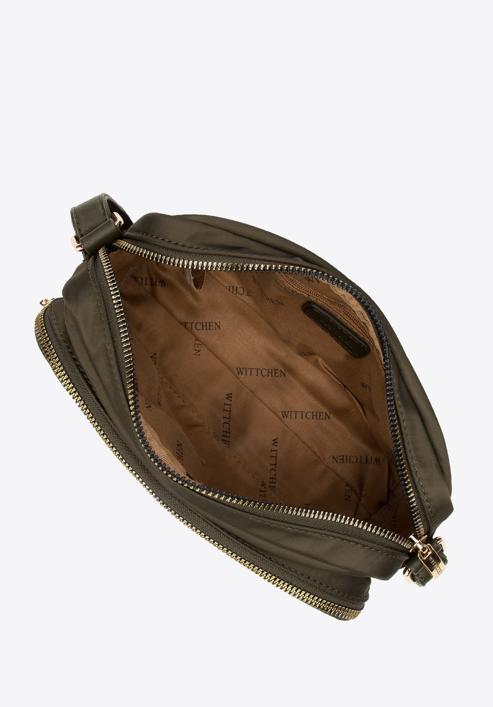Dámská nylonová kabelka s vložkami z ekologické kůže, zelená, 97-4Y-103-7, Obrázek 3
