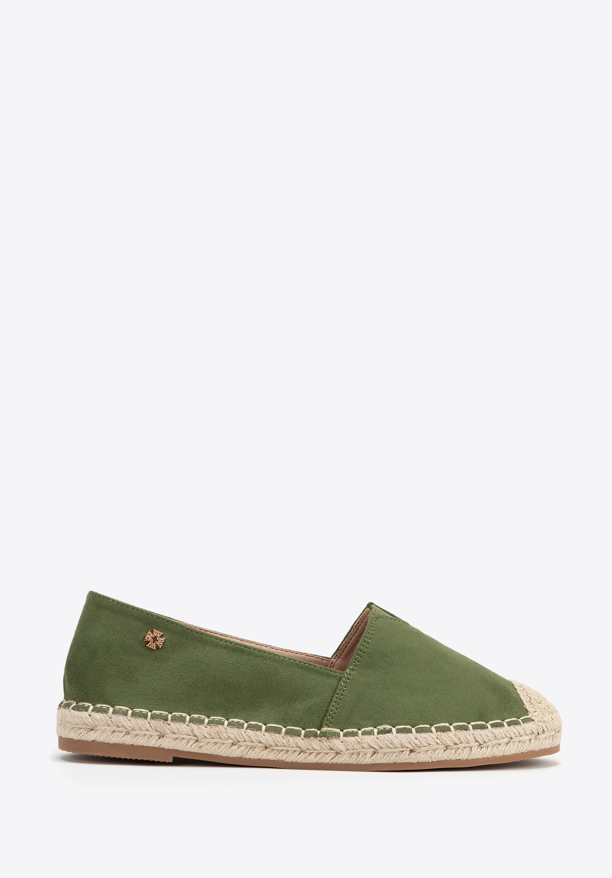 Dámske espadrilky so zapletenou špičkou, zelená, 100-DP-805-Z-41, Obrázok 1