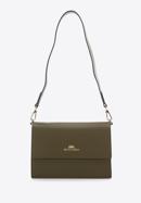 Klasická dámská dvoukomorová kožená kabelka, zelená, 97-4E-631-Z, Obrázek 3