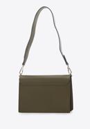 Klasická dámská dvoukomorová kožená kabelka, zelená, 97-4E-631-Z, Obrázek 4