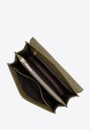 Klasická dámská dvoukomorová kožená kabelka, zelená, 97-4E-631-Z, Obrázek 5
