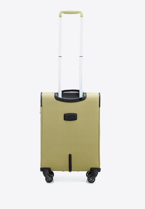 Malý měkký kufr s lesklým zipem na přední straně, zelená, 56-3S-851-90, Obrázek 3