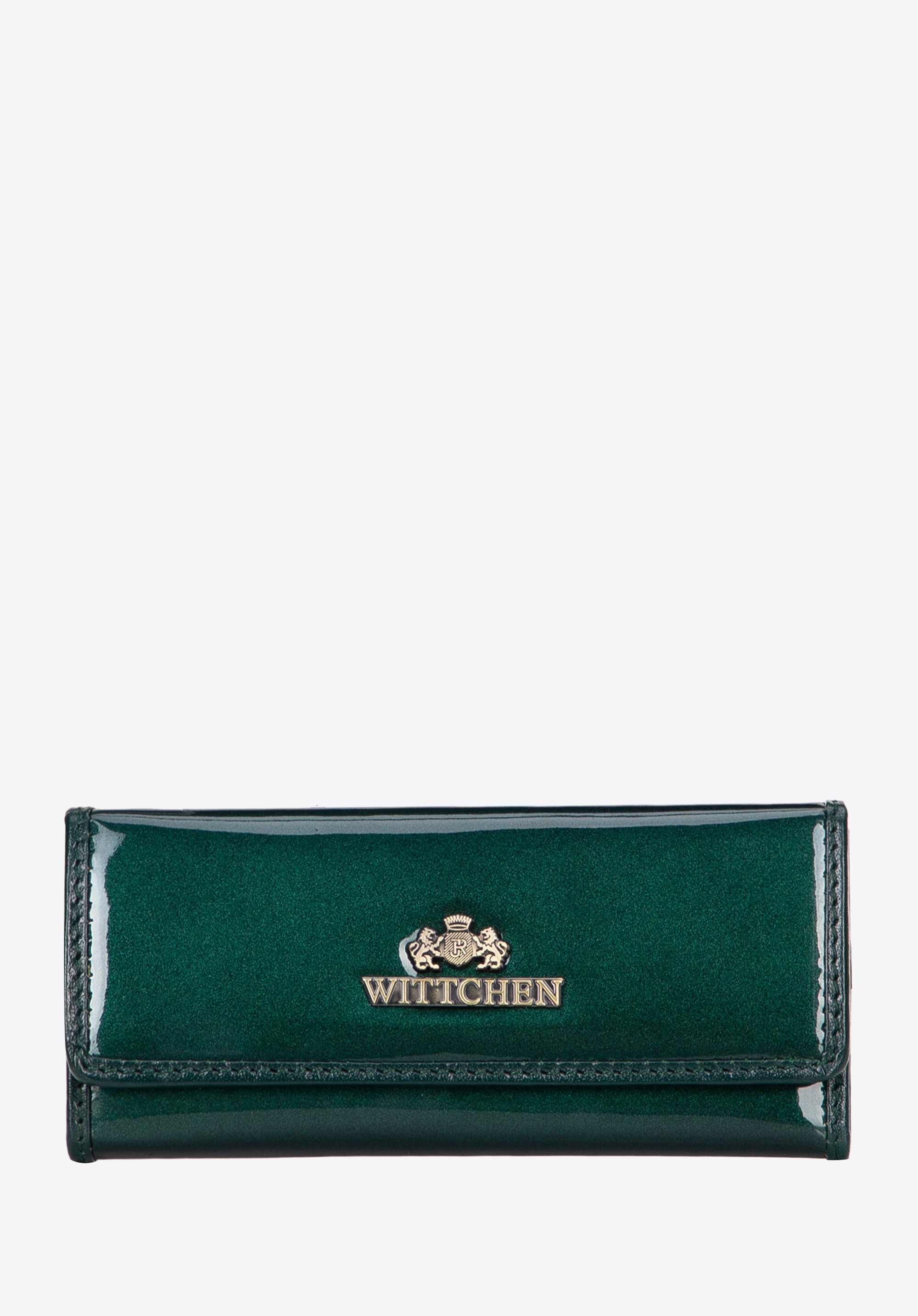 Pouzdro na klíče z lakované kůže, zelená, 14-2L-013-00, Obrázek 1