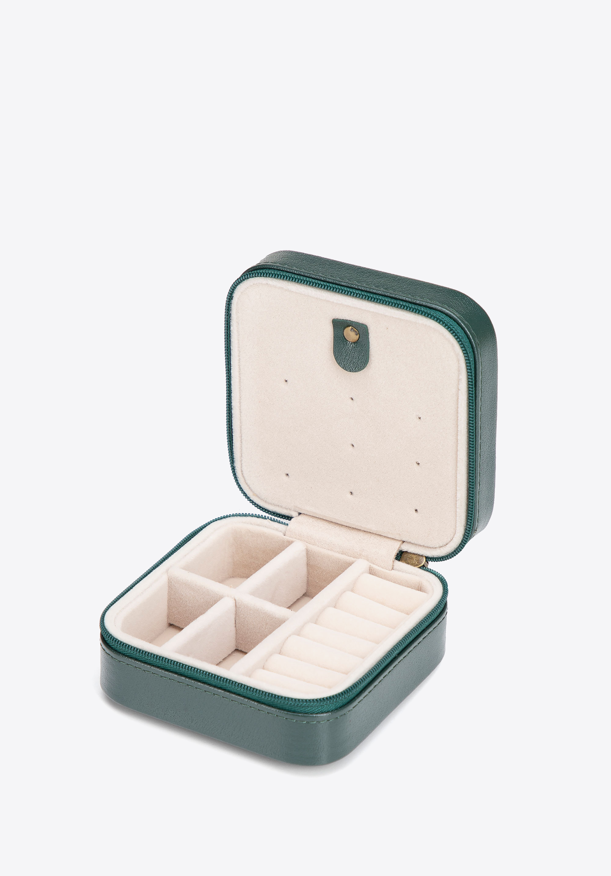 Pouzdro na šperky z lakované kůže, zelená, 25-2-300-0, Obrázek 1