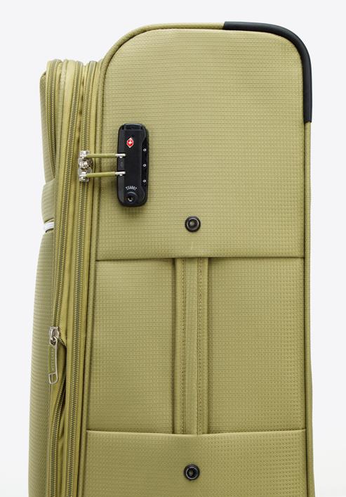 Sada měkkých kufrů s lesklým předním zipem, zelená, 56-3S-85S-90, Obrázek 8
