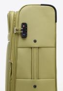 Velký měkký kufr s lesklým zipem na přední straně, zelená, 56-3S-853-35, Obrázek 7