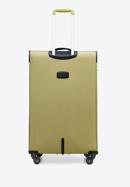 Velký měkký kufr s lesklým zipem na přední straně, zelená, 56-3S-853-35, Obrázek 3