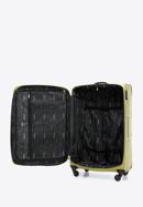 Velký měkký kufr s lesklým zipem na přední straně, zelená, 56-3S-853-86, Obrázek 5