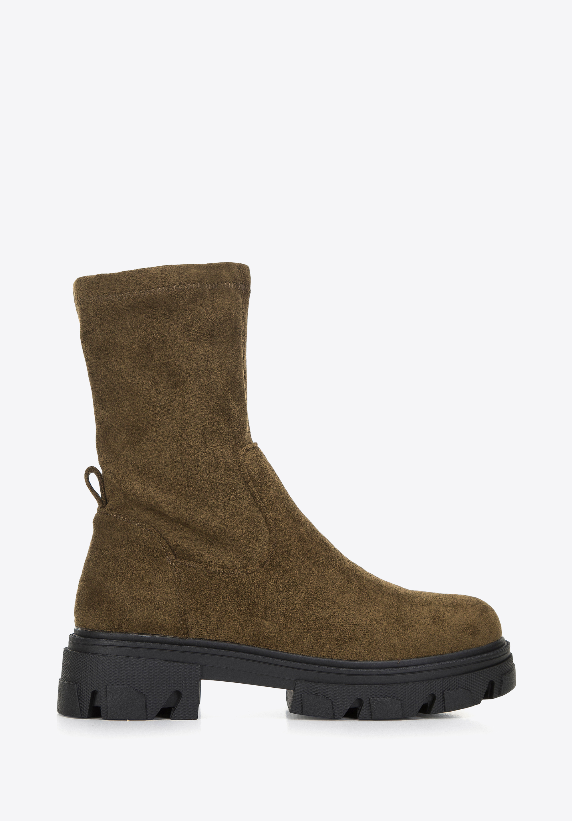 Жіночі ботильйони з гнучким верхом, зелений, 97-DP-801-Z-37, Фото 1