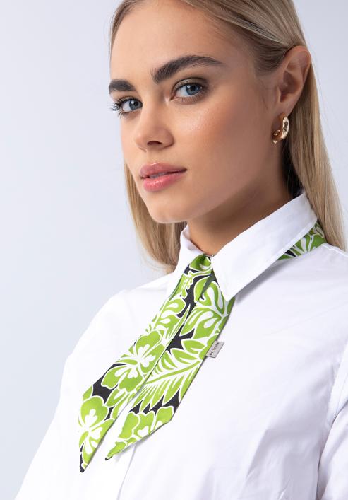 Dámský hedvábný šátek, zeleno-bílá, 97-7T-001-X5, Obrázek 16