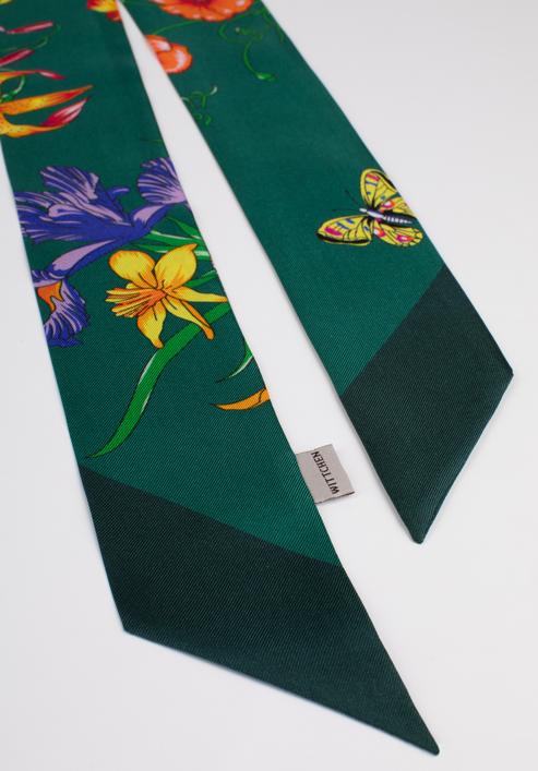 Dámský hedvábný šátek, zeleno-červená, 97-7T-001-X12, Obrázek 3