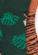 Dámské ponožky s exotickým vzorem, zeleno-hnědá, 98-SD-550-X1-35/37, Obrázek 3