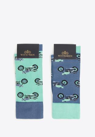 Sada pánských ponožek, zeleno-modrá, 93-SK-001-X1-43/45, Obrázek 1