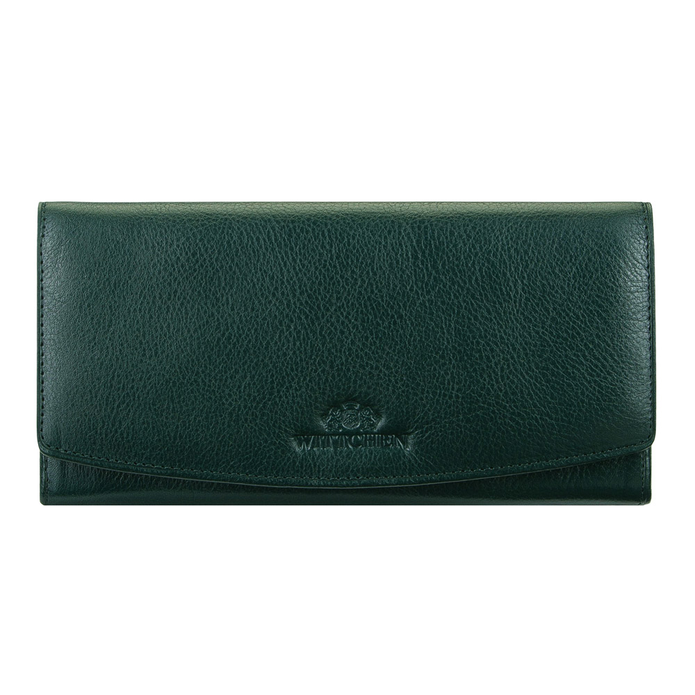 Женский кожаный кошелек с защелкой