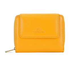 Женский кожаный кошелек маленький, желтый, 21-1-211-YL, Фотография 1