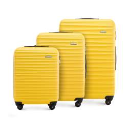 Комплект чемоданов из ABS-пластика с ребристой фактурой, желтый, 56-3A-31S-50, Фотография 1