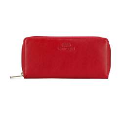 Женский стильный кожаный кошелек на молнии, красный, 21-1-393-30, Фотография 1