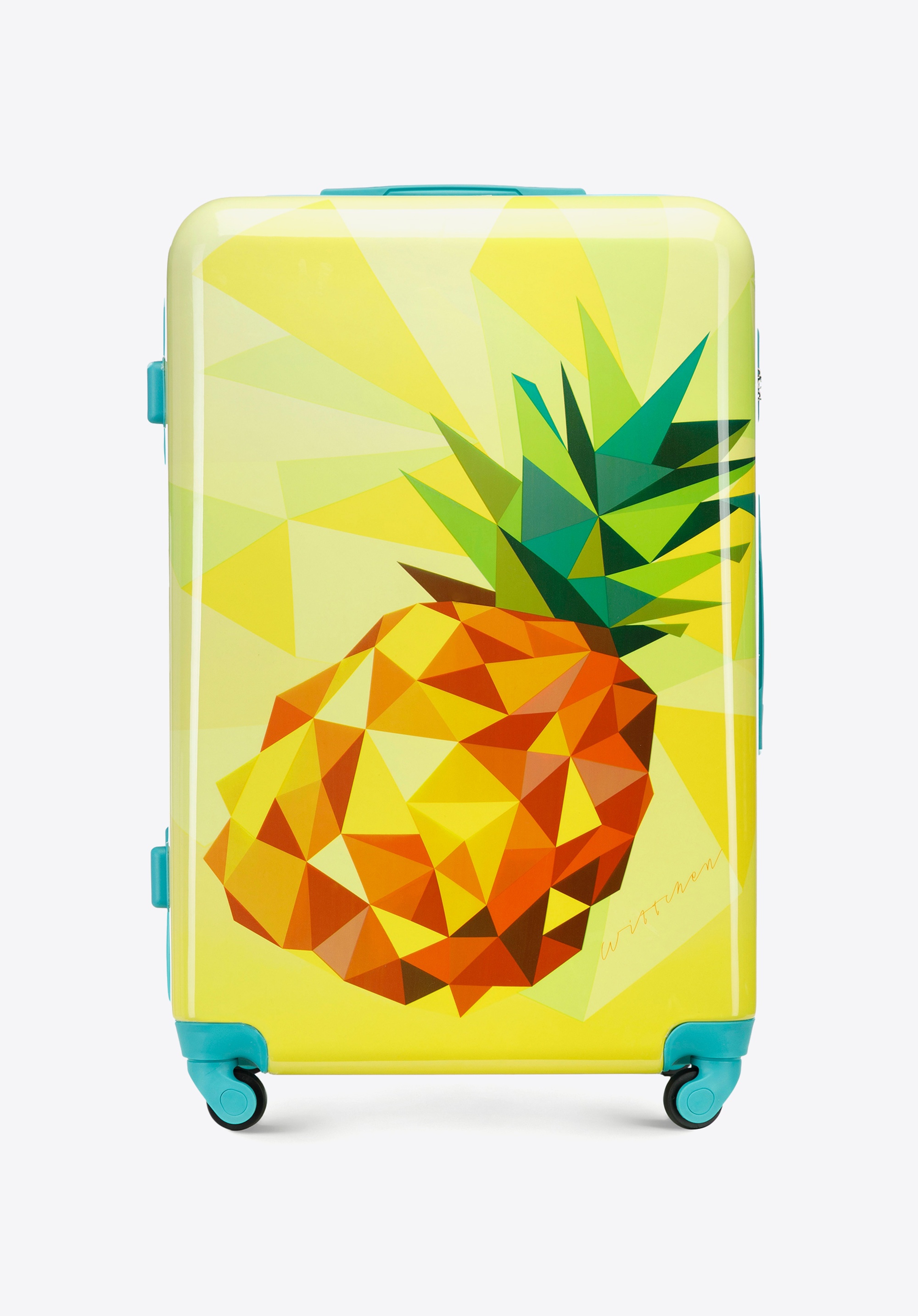Велика валіза з ABS з принтом, жовтий, 56-3A-643-55, Фото 1