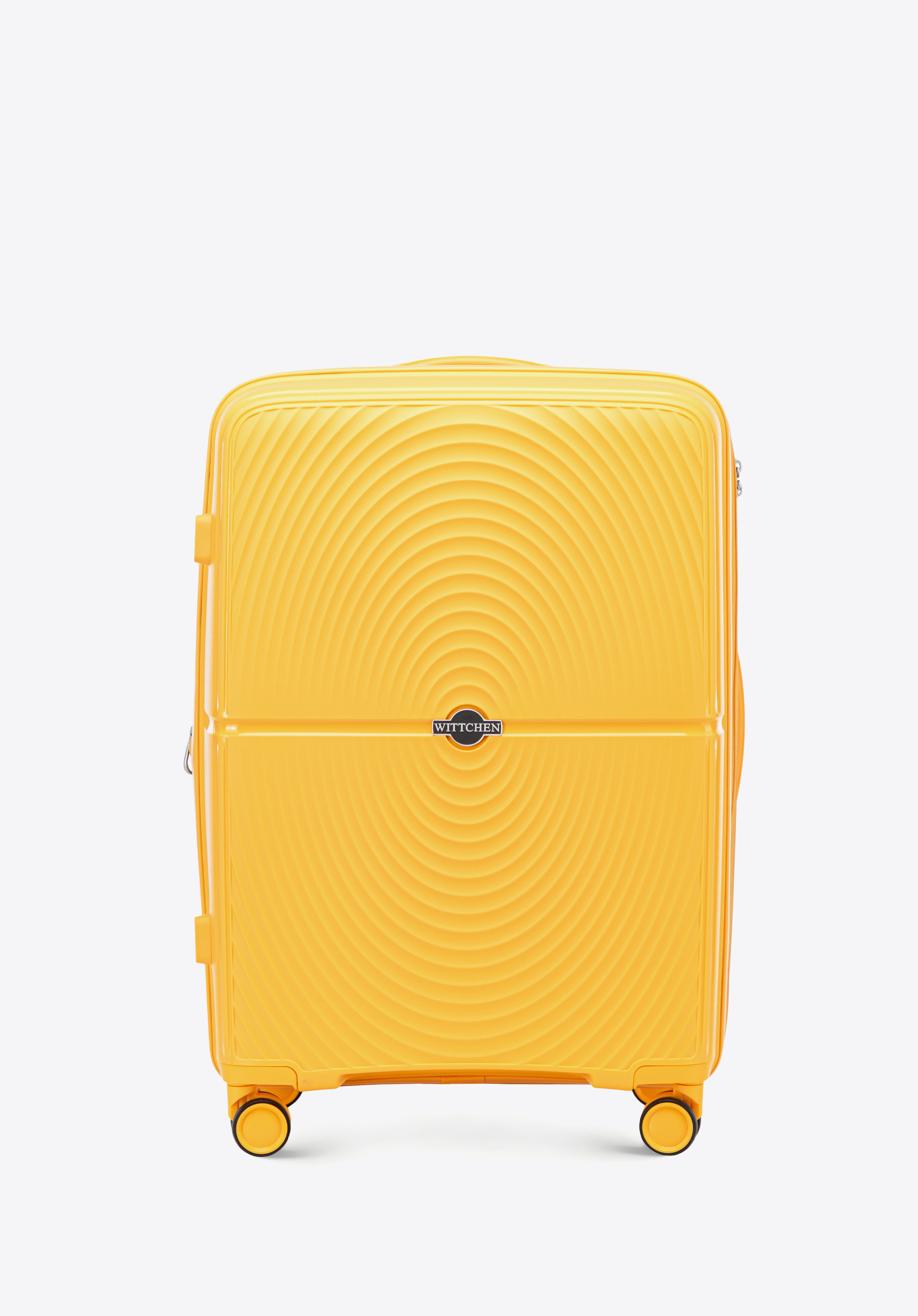 Середня поліпропіленова валіза з колами, жовтий, 56-3T-302-10, Фото 1