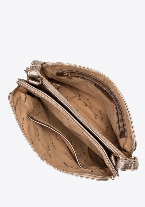 Dámská dvoukomorová kabelka  z ekologické kůže, zlatá, 97-4Y-614-8M, Obrázek 3