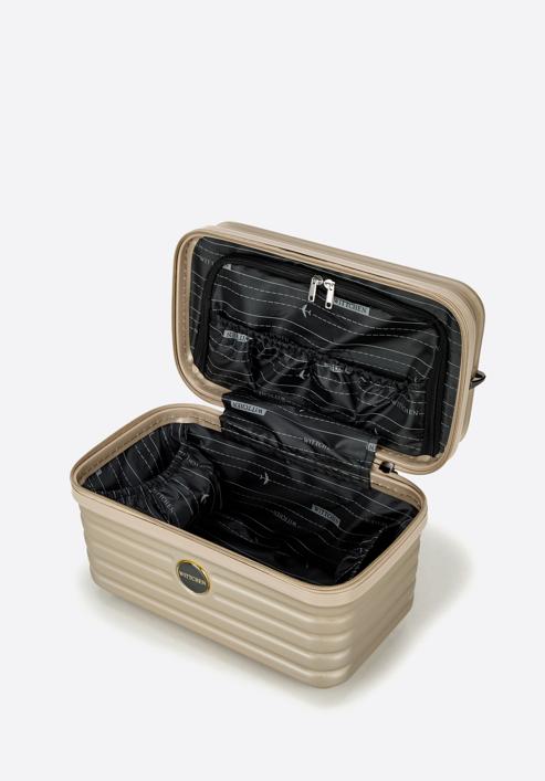Kosmetický kufr vyrobený z materiálu ABS, zlatá, 56-3A-744-30, Obrázek 3