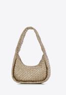 Malá dámská kabelka vyrobená z tkané kůže, zlatá, 97-4E-510-1, Obrázek 2