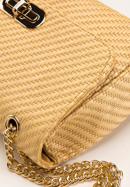Dámská pletená kabelka s řetízkem, žlutá, 98-4Y-408-6, Obrázek 5