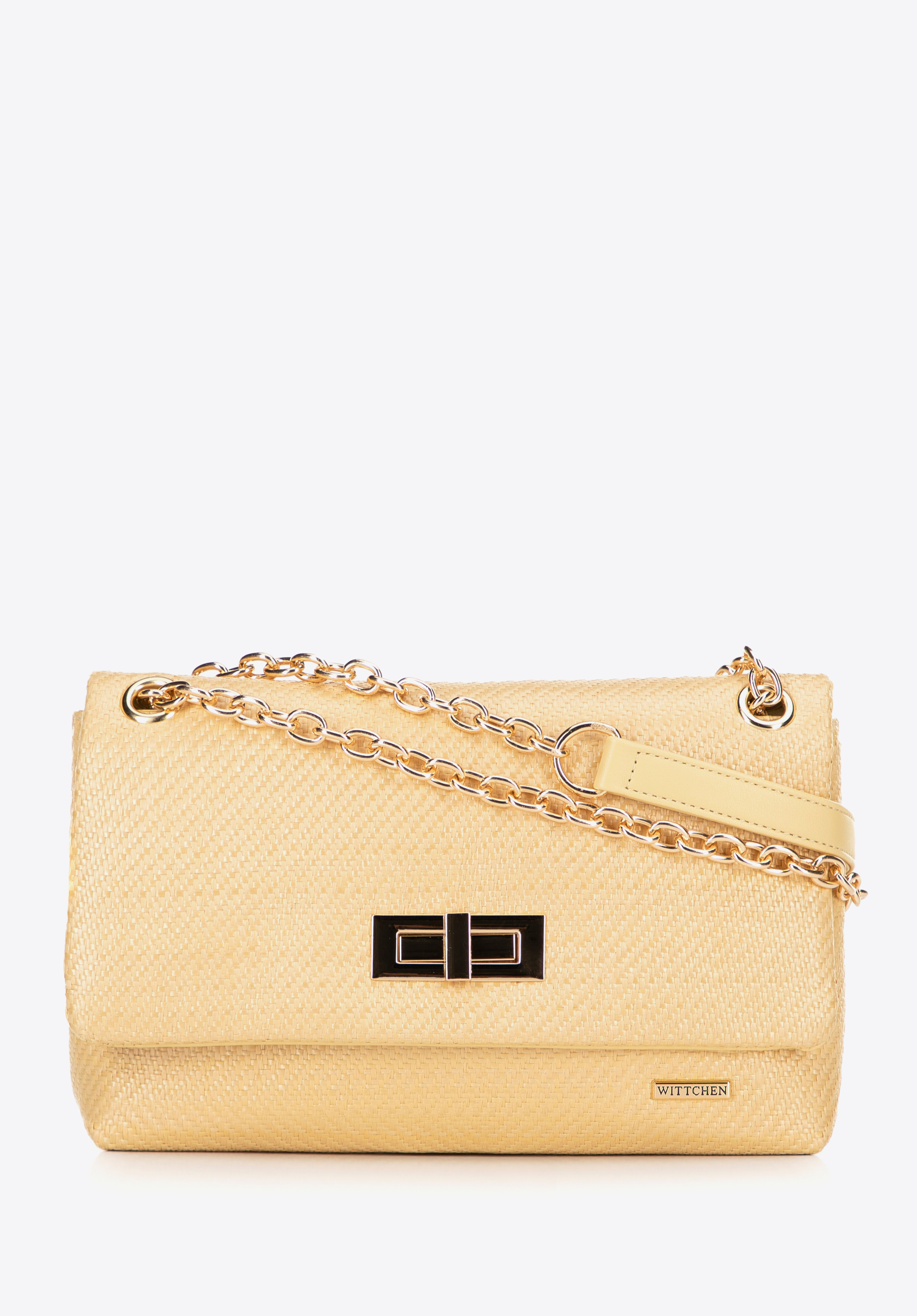 Dámská řetízková crossbody kabelka, žlutá, 100-4Y-414-Y, Obrázek 1