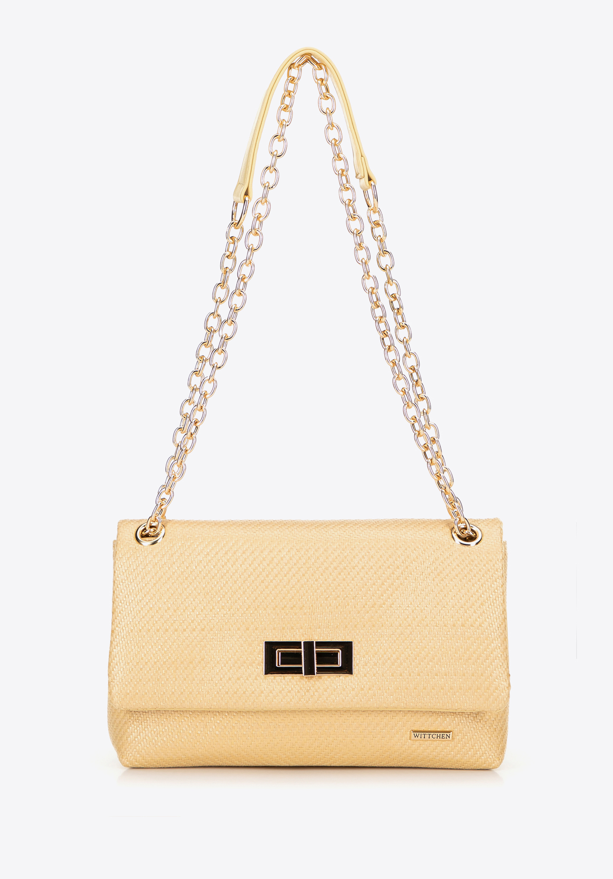 Dámská řetízková crossbody kabelka, žlutá, 100-4Y-414-Y, Obrázek 1
