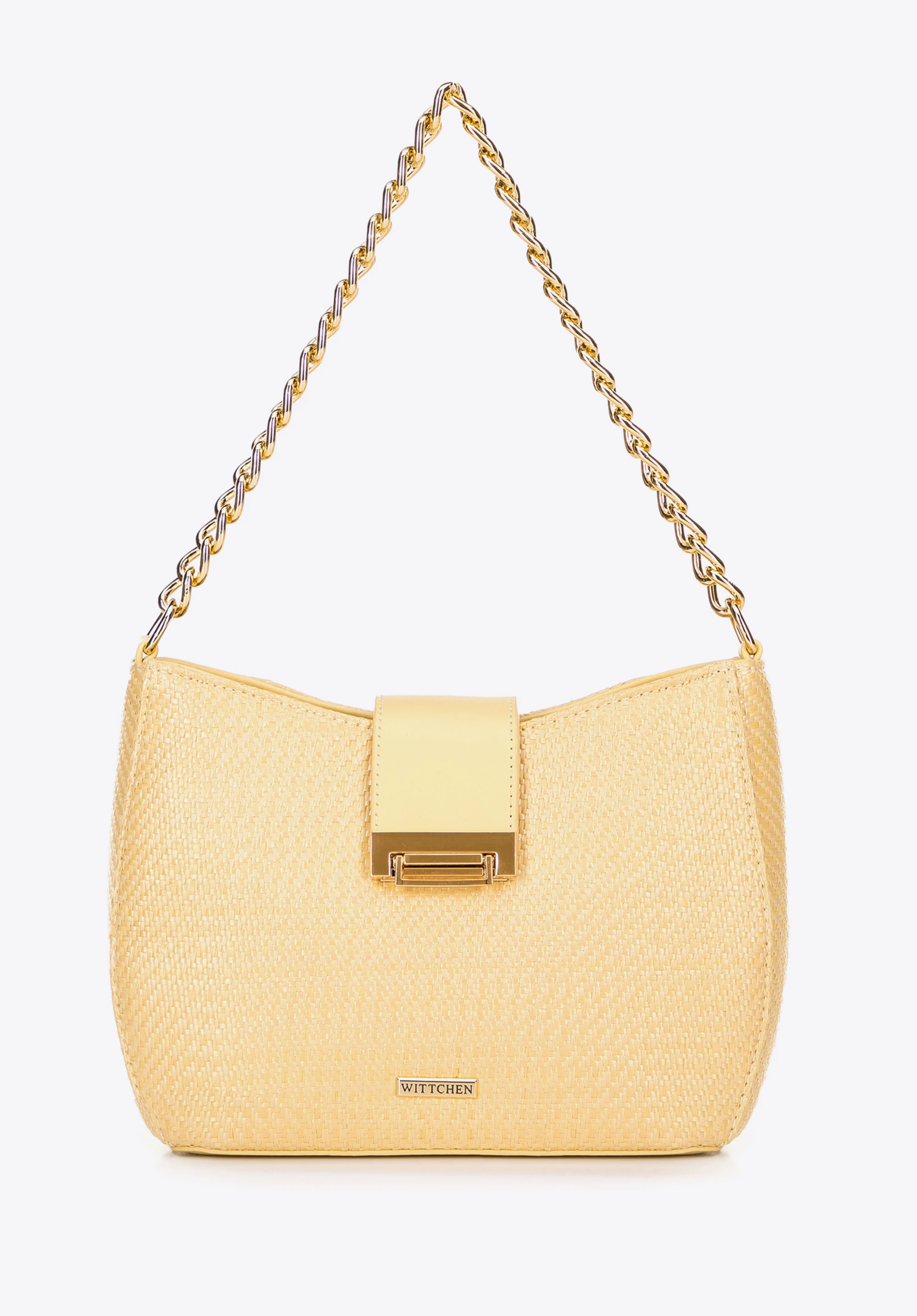 Dámská tkaná crossbody kabelka, žlutá, 100-4Y-415-Y, Obrázek 1