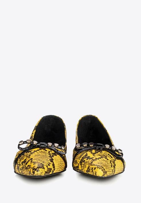 Dámské boty, žluto - černá, 90-D-905-Y-36, Obrázek 4