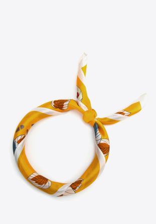 Dámský vzorovaný hedvábný šátek, žluto-oranžová, 97-7D-S01-X22, Obrázek 1