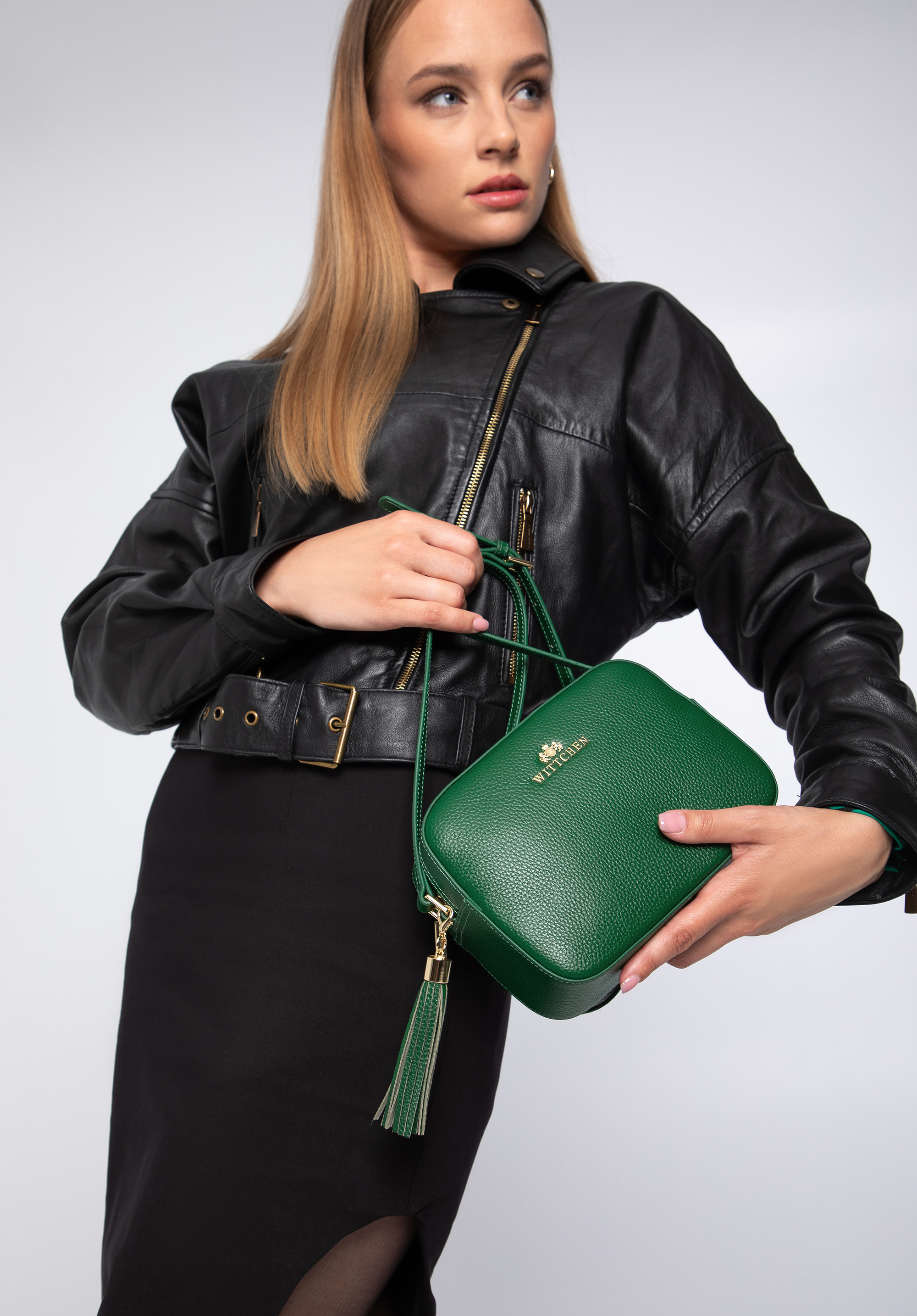 Bőr crossbody táska