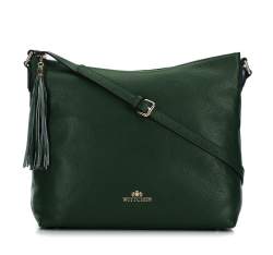 Női bőr táska állítható pánttal, zöld, 29-4E-008-Z, Fénykép 1