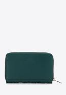 Közepes méretű dekoratív szegecsekkel díszített steppelt női steppelt bőr pénztárca, zöld, 14-1-938-1, Fénykép 5