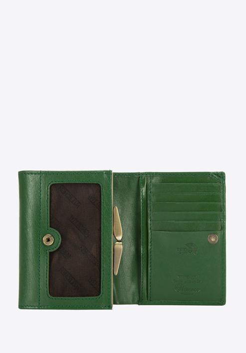 Közepes méretű női bőr pénztárca, zöld, 14-1-070-L91, Fénykép 3