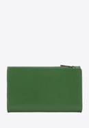 Közepes méretű, sima felületű női bőr pénztárca, zöld, 14-1-916-L0, Fénykép 7