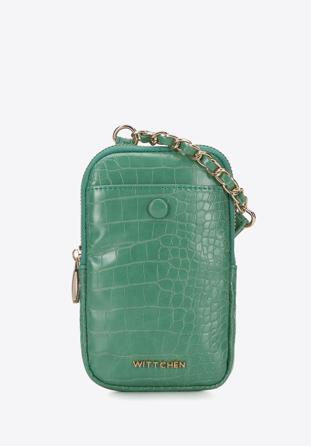 Mini táska ökobőrből láncos, zöld, 95-2Y-059-Z, Fénykép 1