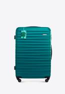Nagyméretű bőrönd poggyászcímkével, zöld, 56-3A-313-01Z, Fénykép 1
